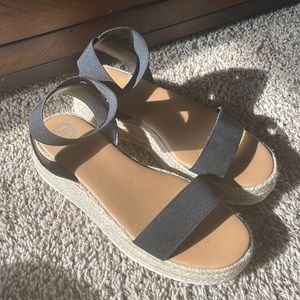 black espadrille sandals